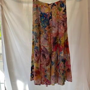 H&M Floral Midi Skirt